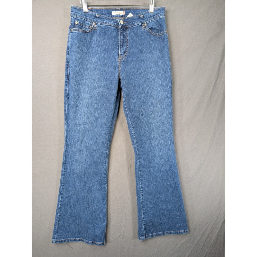 Levis 548 Super Slimming Flare Jeans Blue Denim Womens 12M‎